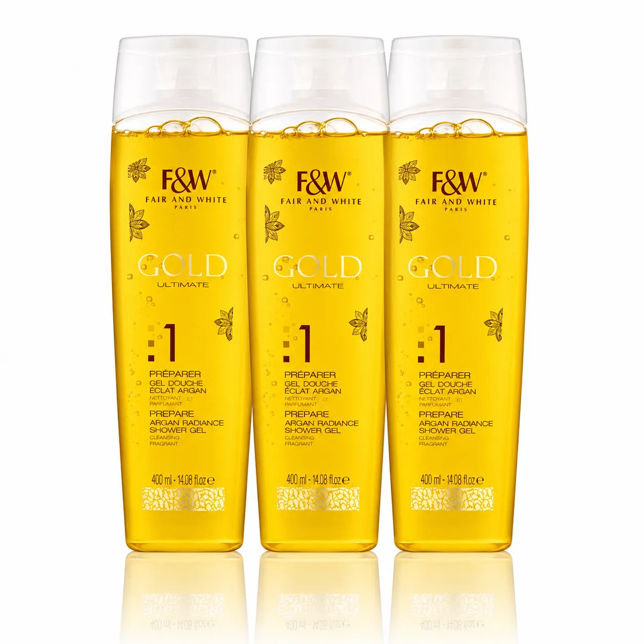 GOLD ARGAN RADIANCE SHOWER GEL 400ML – PACK OF 3