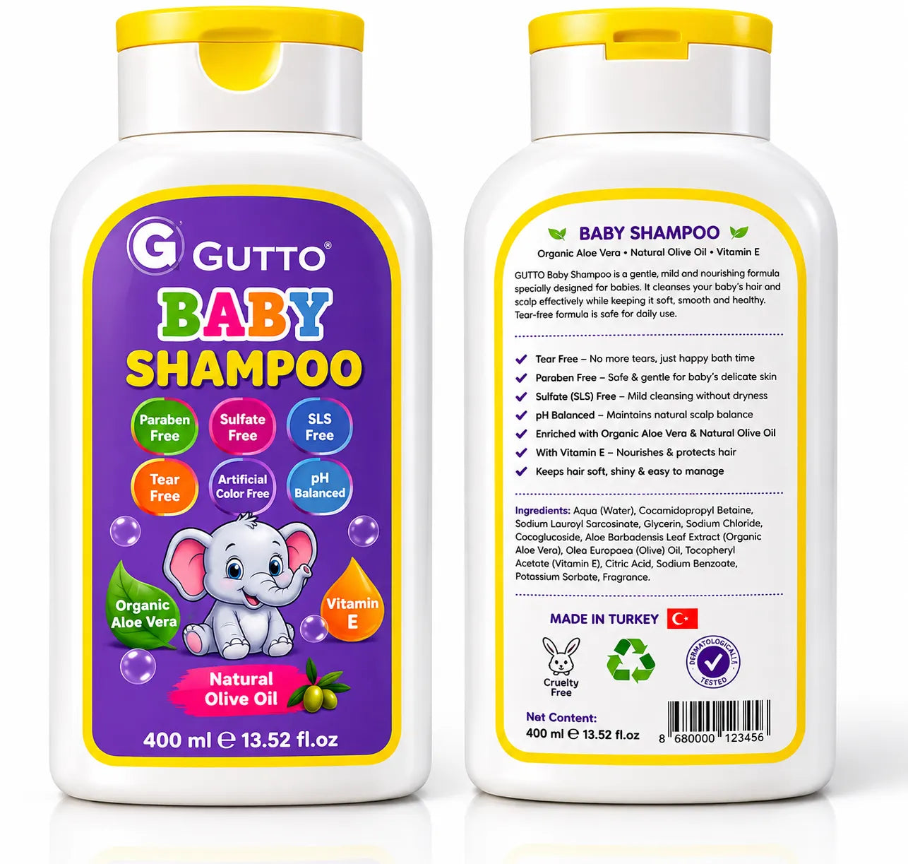 Gutto Baby Shampoo 400ml | Sulfate Free Shampoo Range